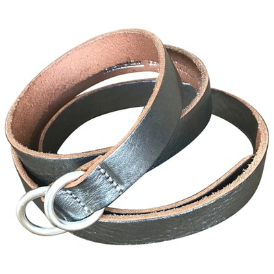 Pre-owned Closed Silver Leather Belt