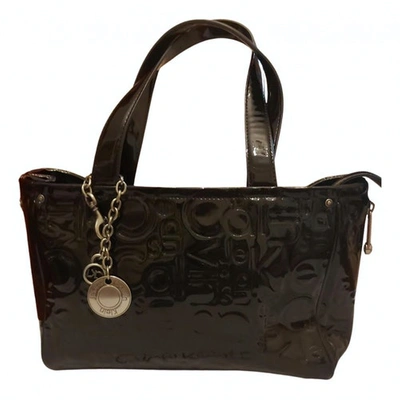 Pre-owned Calvin Klein Black Patent Leather Handbag