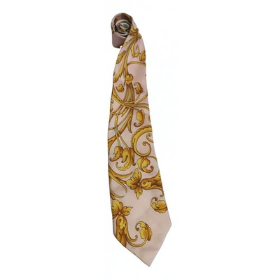 Pre-owned Escada Silk Tie In Yellow