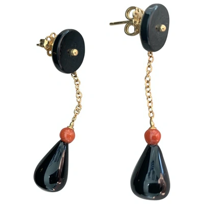 Pre-owned Ohne Titel Black Yellow Gold Earrings