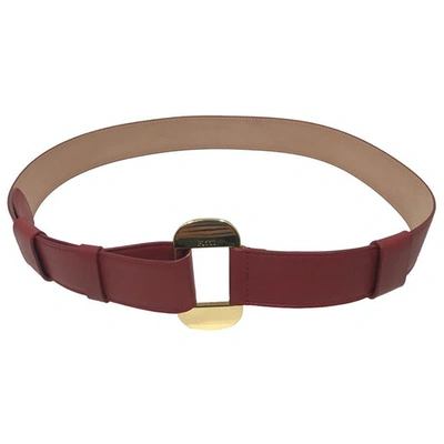 Pre-owned Emilio Pucci Red Leather Belt