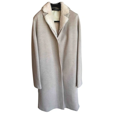 Pre-owned Calvin Klein Collection Beige Wool Coat