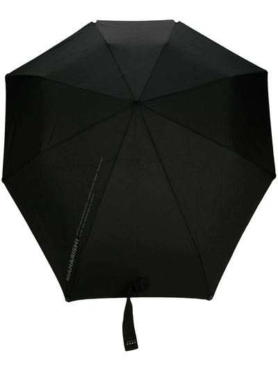 Shop Maharishi Geometric-shaped Umbrella In Black