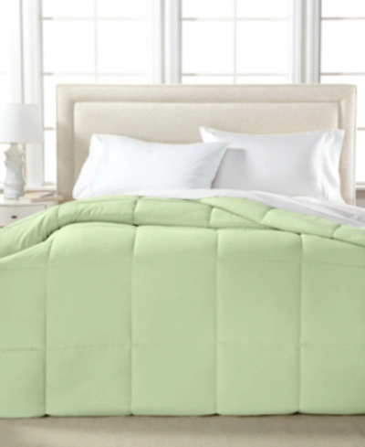Shop Royal Luxe Color Hypoallergenic Down Alternative Light Warmth Microfiber Comforter, Twin, Created For Macy's In Sage