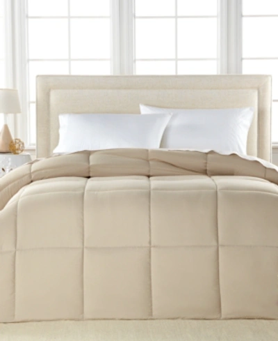 Shop Royal Luxe Color Hypoallergenic Down Alternative Light Warmth Microfiber Comforter, Twin, Created For Macy's In Khaki