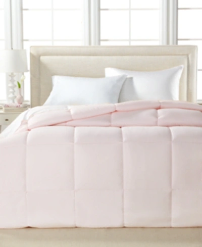 Shop Royal Luxe Color Hypoallergenic Down Alternative Light Warmth Microfiber Comforter, Twin, Created For Macy's In Pink