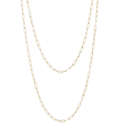 Shop Annoushka Yellow Gold Long Mini Cable Chain Necklace