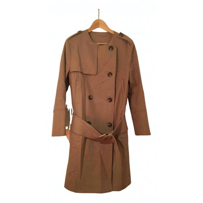 Pre-owned Acne Studios Beige Wool Trench Coat