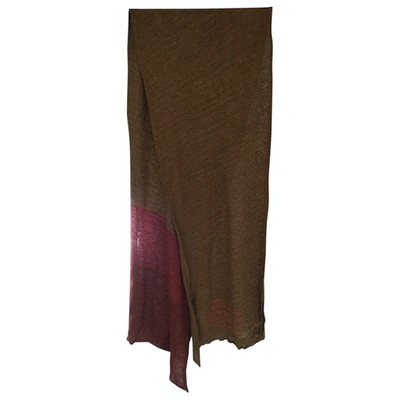 Pre-owned Diesel Linen Scarf In Multicolour