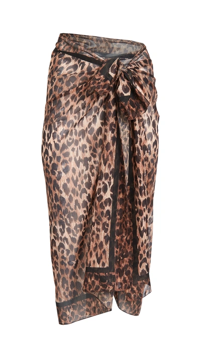 Shop Solid & Striped The Pareo Wrap In Leopard Print