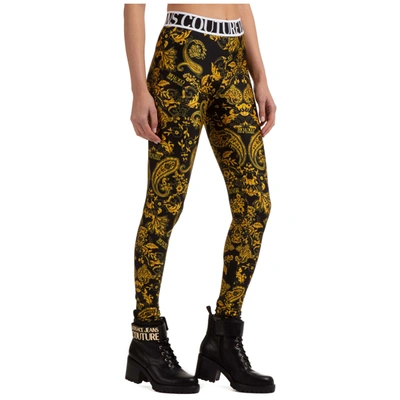 Shop Versace Jeans Couture Doey Leggings In Nero