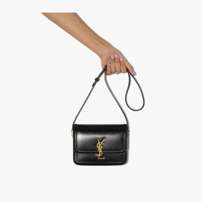 Shop Saint Laurent Black Solferino Small Leather Cross Body Bag