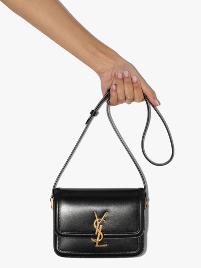 Shop Saint Laurent Black Solferino Small Leather Cross Body Bag