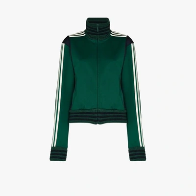 Shop Adidas Originals X Wales Bonner Striped Track Jacket In Green