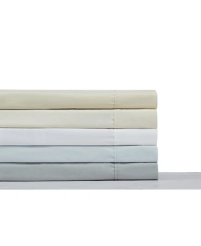 Shop Charisma Classic Solid 400 Thread Count Cotton Percale 3-pc. Sheet Set, Twin Bedding In Grey