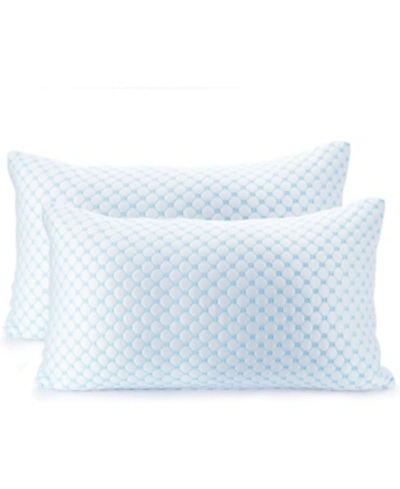 Shop Nestl Bedding Heat And Moisture Reducing Ice Silk And Gel Infused Memory Foam King Pillow In White