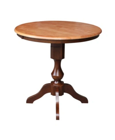 Shop International Concepts 36" Round Top Pedestal Table - 34.9"h In Light Brown
