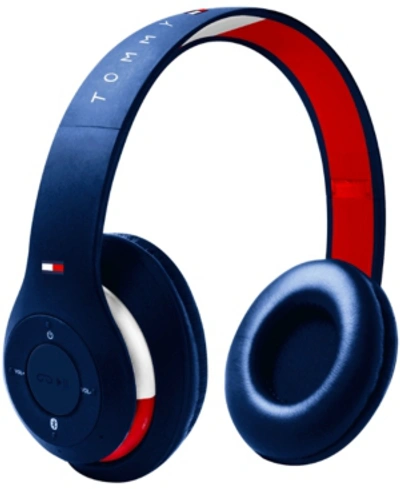 Shop Tommy Hilfiger Noise Isolating Wireless Headphones In Red And Blue
