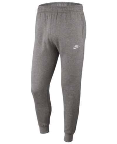 Shop Nike Men's Sportswear Club Fleece Joggers In Charcoal Heather Gray