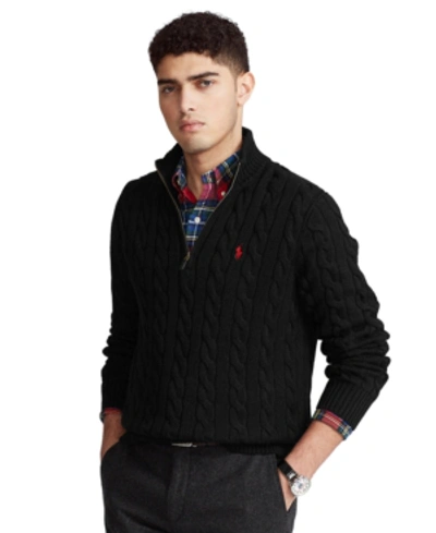Polo Ralph Lauren Long-sleeved Round-neck Sweater In Polo Black