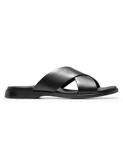 Shop Cole Haan Goldwyn 2.0 Leather Crisscross Sandals In Black