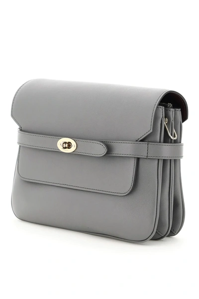 Shop Mulberry Belted Bayswater Accordion Bag In Grey