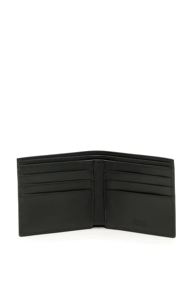 Shop Versace Medusa Bi-fold Wallet In Black