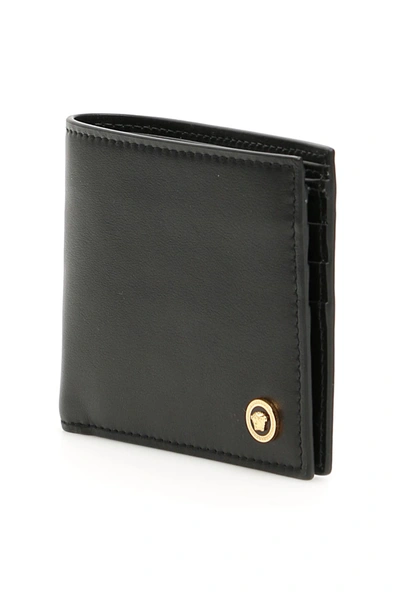 Shop Versace Medusa Bi-fold Wallet In Black