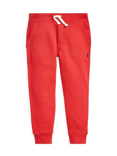 Shop Ralph Lauren Little Boy's & Boy's Seasonal Fleece Joggers In Red