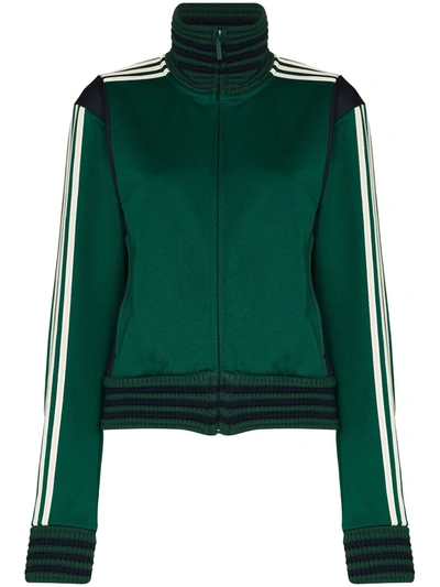 Shop Adidas Originals X Wales Bronner Stripe Detail Track Jacket In Green