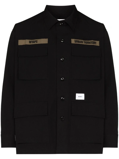 Shop Wtaps Military-style Long-sleeve Shirt In Black