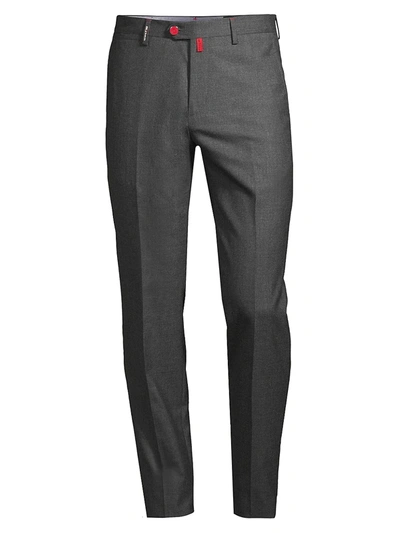 Shop Kiton Cashmere Trousers In Dark Grey