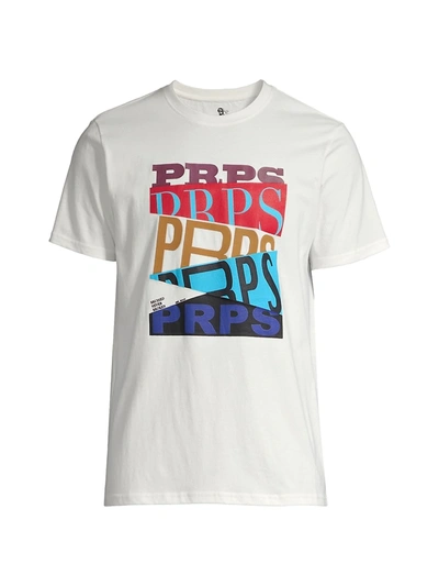 Shop Prps Men's  Logo T-shirt In Eggshell