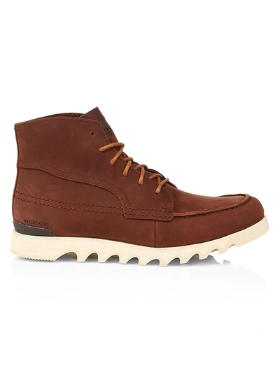 Shop Sorel Mens Kezar Grained Leather Boots In Burro