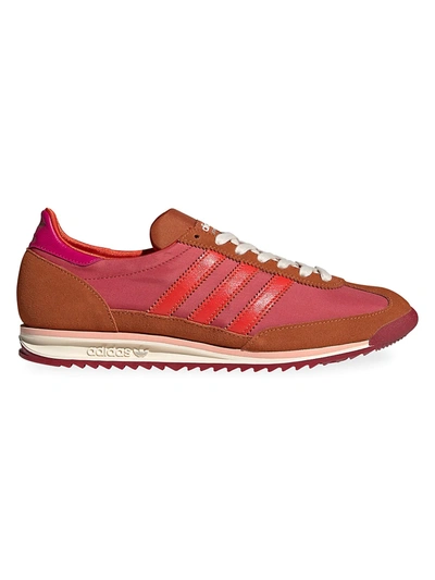 Shop Adidas Originals X Wales Bonner Sl72 Sneakers In Trace Pink Collegiate Orange Maroon