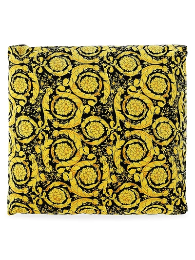 Shop Versace Barocco Print Dog Cushion In Black