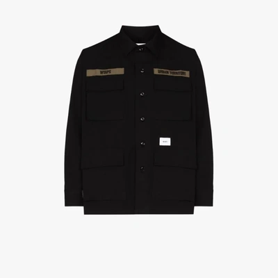 Shop Wtaps Jungle Logo Shirt In Black