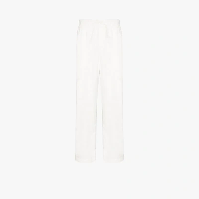 Shop Tekla Organic Cotton Pyjama Trousers In White