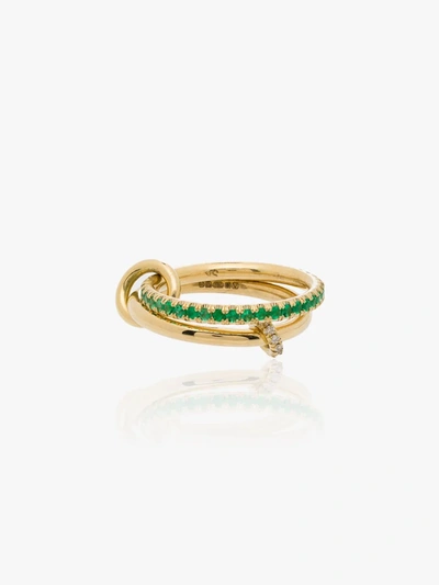 Shop Spinelli Kilcollin 18k Yellow Gold Ceres Emerald And Diamond Ring