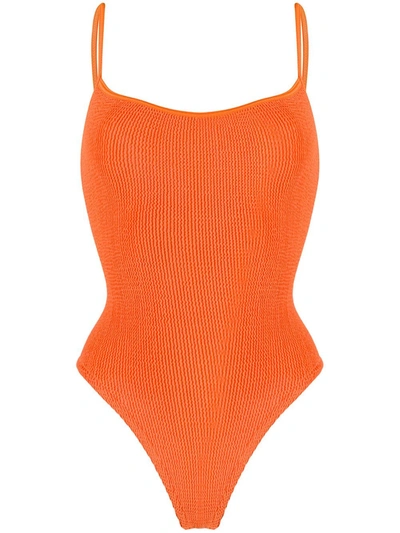 Shop Hunza G Pamela Swim Swimsuit In Orange