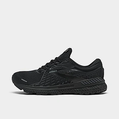 Shop Brooks Men's Adrenaline Gts 21 Running Shoes In Black/black/ebony