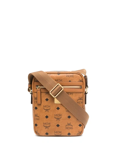 Shop Mcm Mini N/s Klassik Crossbody Bag In Brown