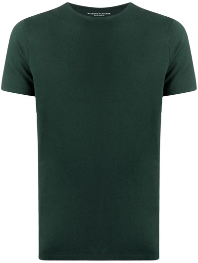 Shop Majestic Crew Neck T-shirt In Green