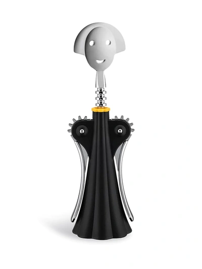 Shop Alessi Anna G Bottle Opener In Black