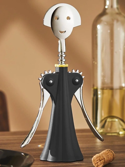 Shop Alessi Anna G Bottle Opener In Black