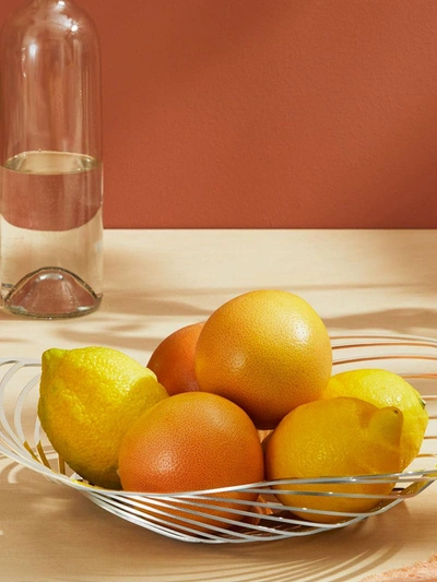 Shop Alessi Trinity Fruit Bowl (33cm) In White