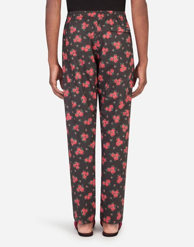 Shop Dolce & Gabbana Miniature Rose-print Pajama Set With Matching Face Mask In Floral Print