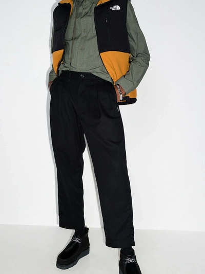 Shop Wtaps Tuck Twill Trousers In Black