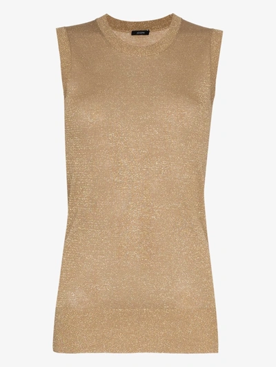 Shop Joseph Neutrals Knitted Metallic Vest