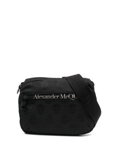 Shop Alexander Mcqueen Logo-print Belt Bag In Black